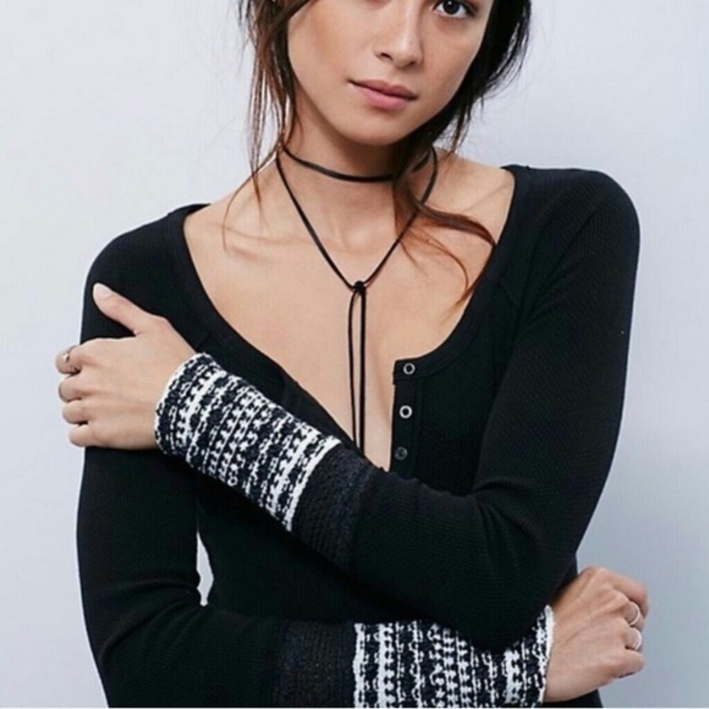 Free People Newbie Embroidered Top